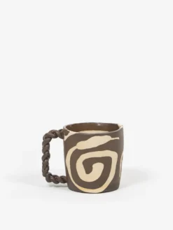 Mellow Ceramic Whirl Mug - Dark Brown -Fine Household Products 78581 F MELLOW CERAMIC WHRIL MUG DARK BROWN AW22 GOODHOOD 1 scaled