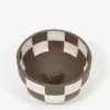Mellow Medium Incense Bowl - Inside And Outside Check - Dark Brown