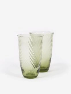&Tradition Collect Drinking Glass 2 Pack SC61 400ml - Moss -Fine Household Products 81365 F TRADITION COLLECT DRINKING GLASS 2 PACK SC60 165ML MOSS AW22 GOODHOOD 2