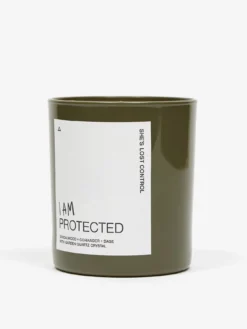 She's Lost Control I Am Protected Candle - Green -Fine Household Products 84525 F SHE 27S LOST CONTROL I AM PROTECTED CANDLE GREEN AW22 GOODHOOD 3