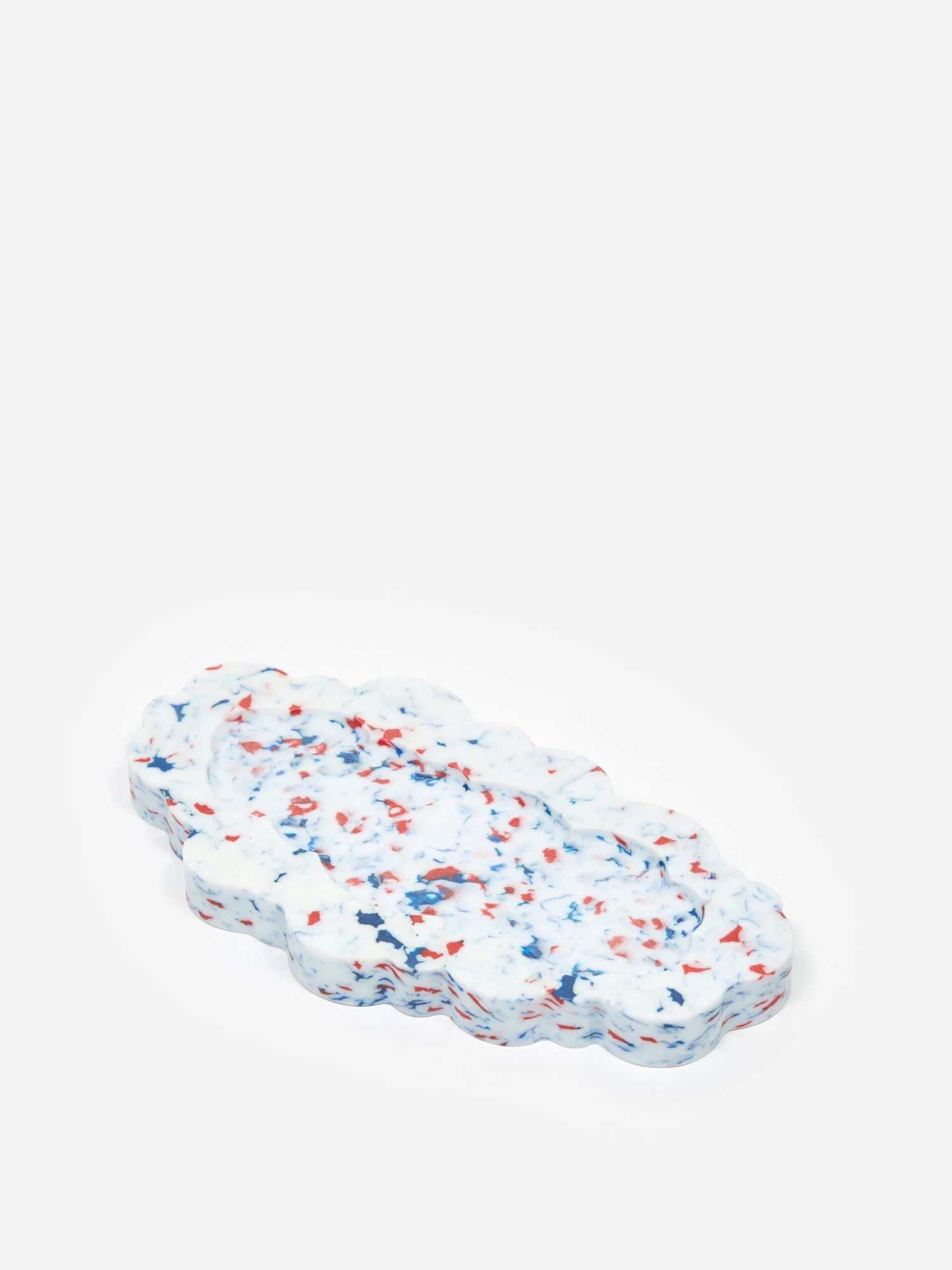 Space Available Upcycled Plastic Clouded Tray - White 1 Space Available Upcycled Plastic Clouded Tray - White