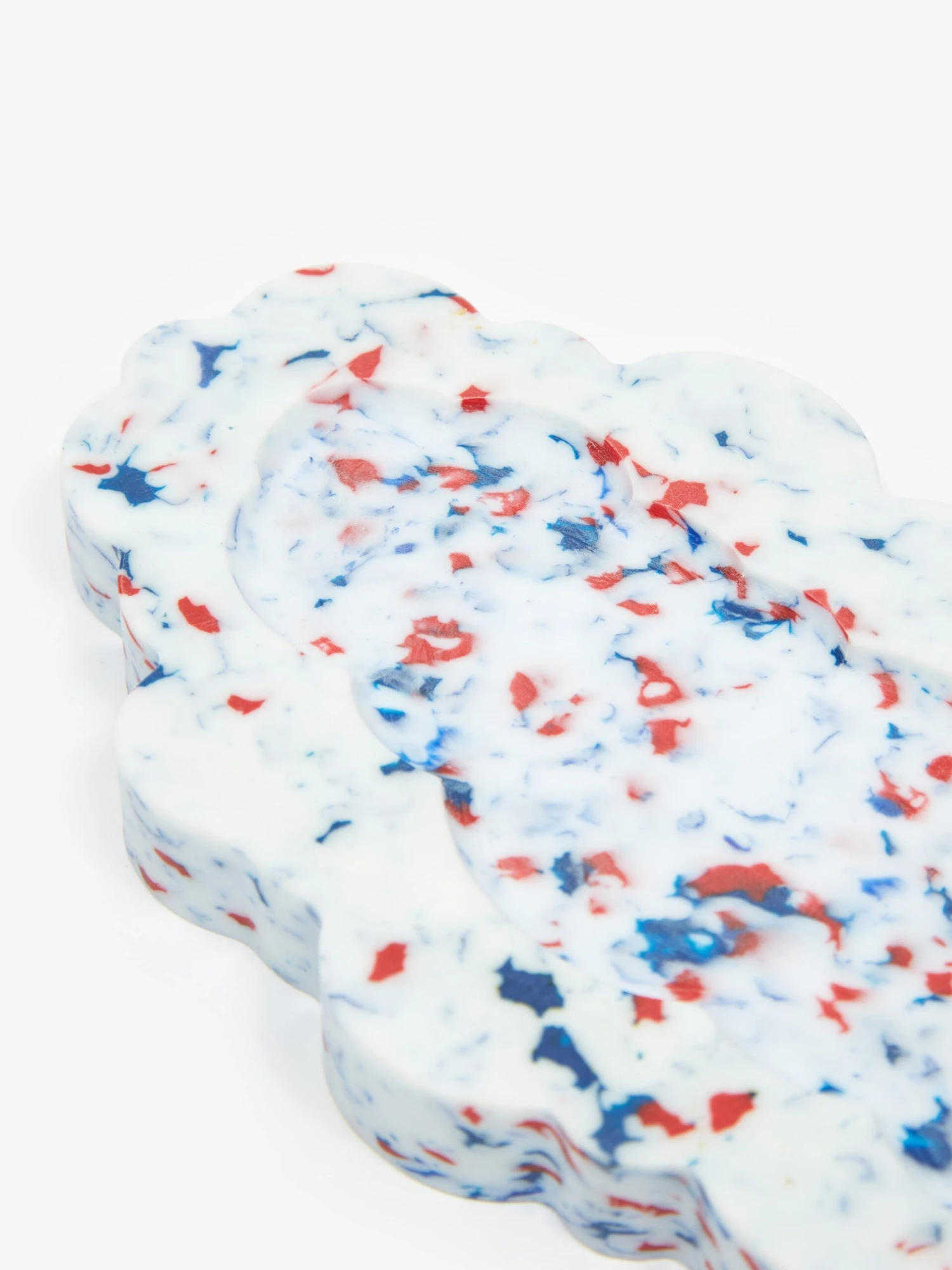 Space Available Upcycled Plastic Clouded Tray - White 2 Space Available Upcycled Plastic Clouded Tray - White - Image 2