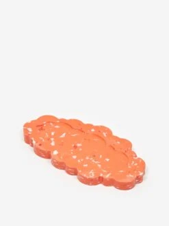 Space Available Upcycled Plastic Clouded Tray- Orange