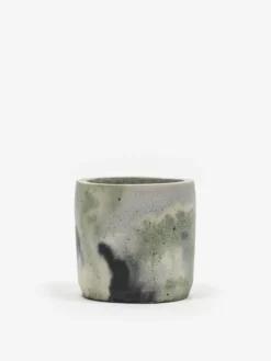 Smith And Goat X Goodhood Medium Concrete Plant Pot - Green And Lilac
