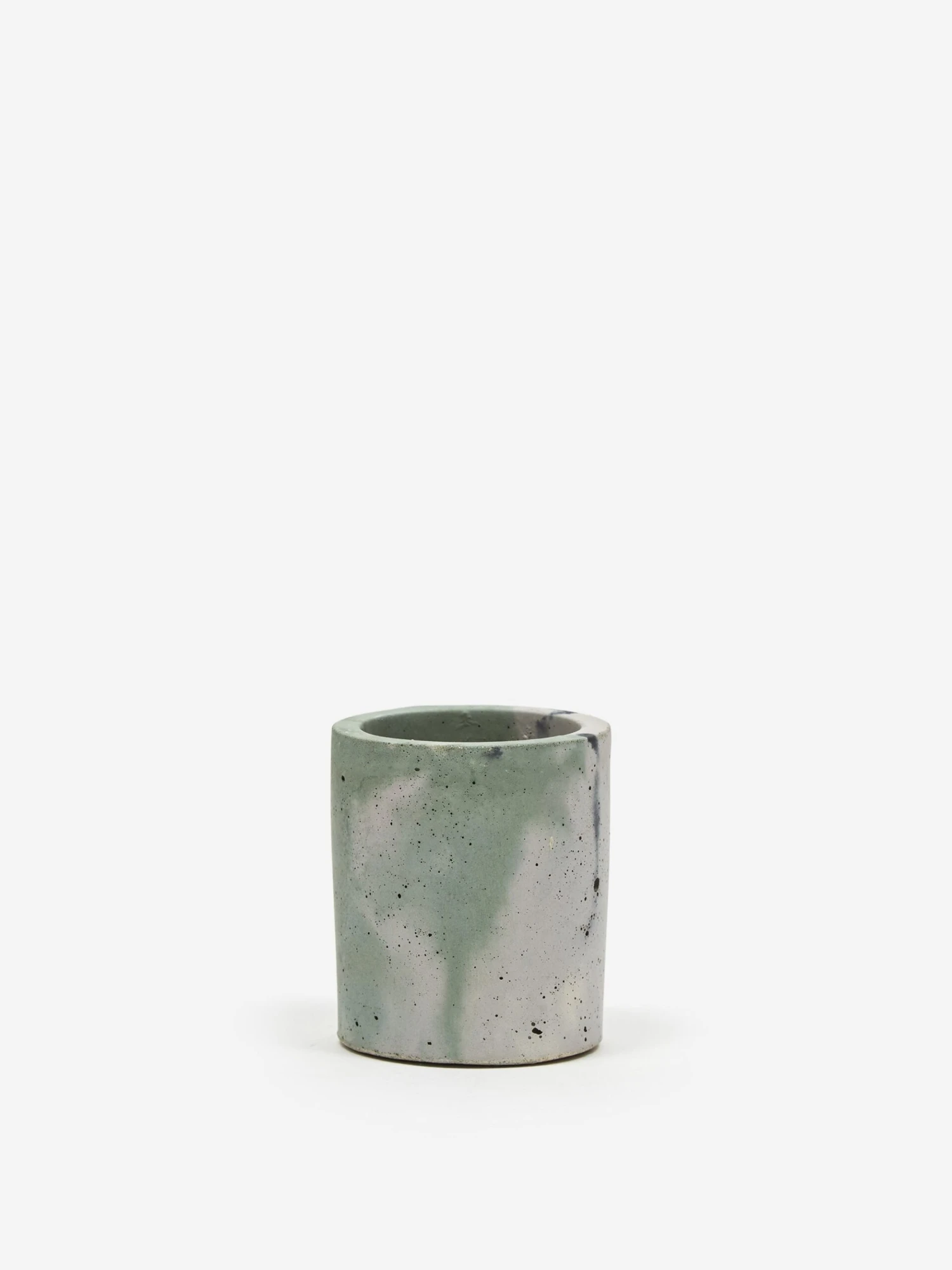 Smith And Goat X Goodhood Small Concrete Plant Pot - Green And Lilac 1 Smith And Goat X Goodhood Small Concrete Plant Pot - Green And Lilac