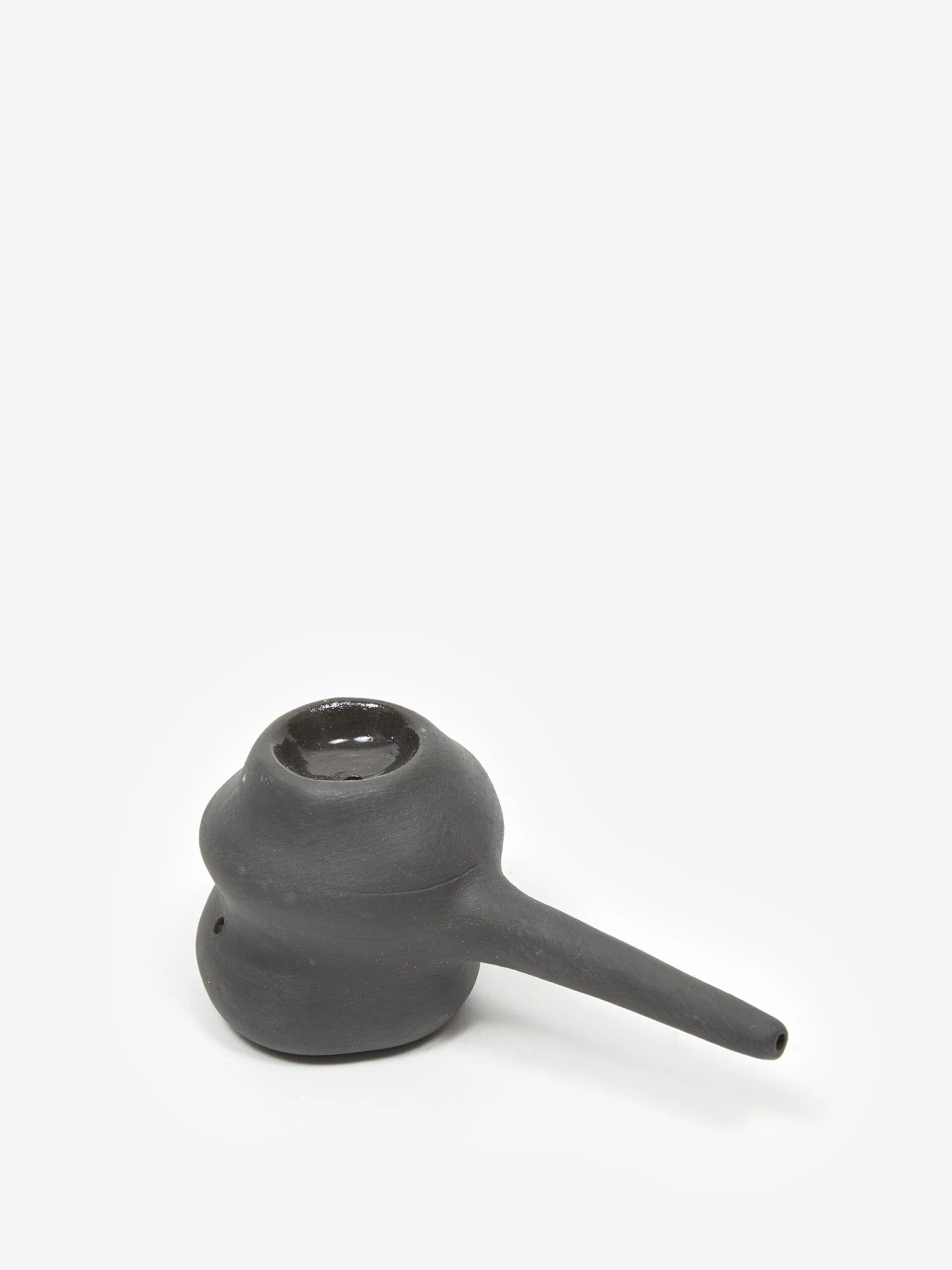 High Minds Handmade Ceramic Single Chamber Pipe - Charcoal 1 High Minds Handmade Ceramic Single Chamber Pipe - Charcoal