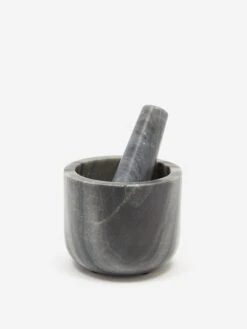 Broste Copenhagen Marina Pestle And Mortar - Black Marble