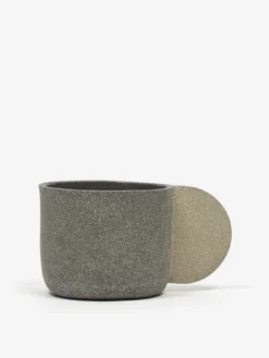 Brutes Ceramic Handmade Large Wide Mug - Dark Grey