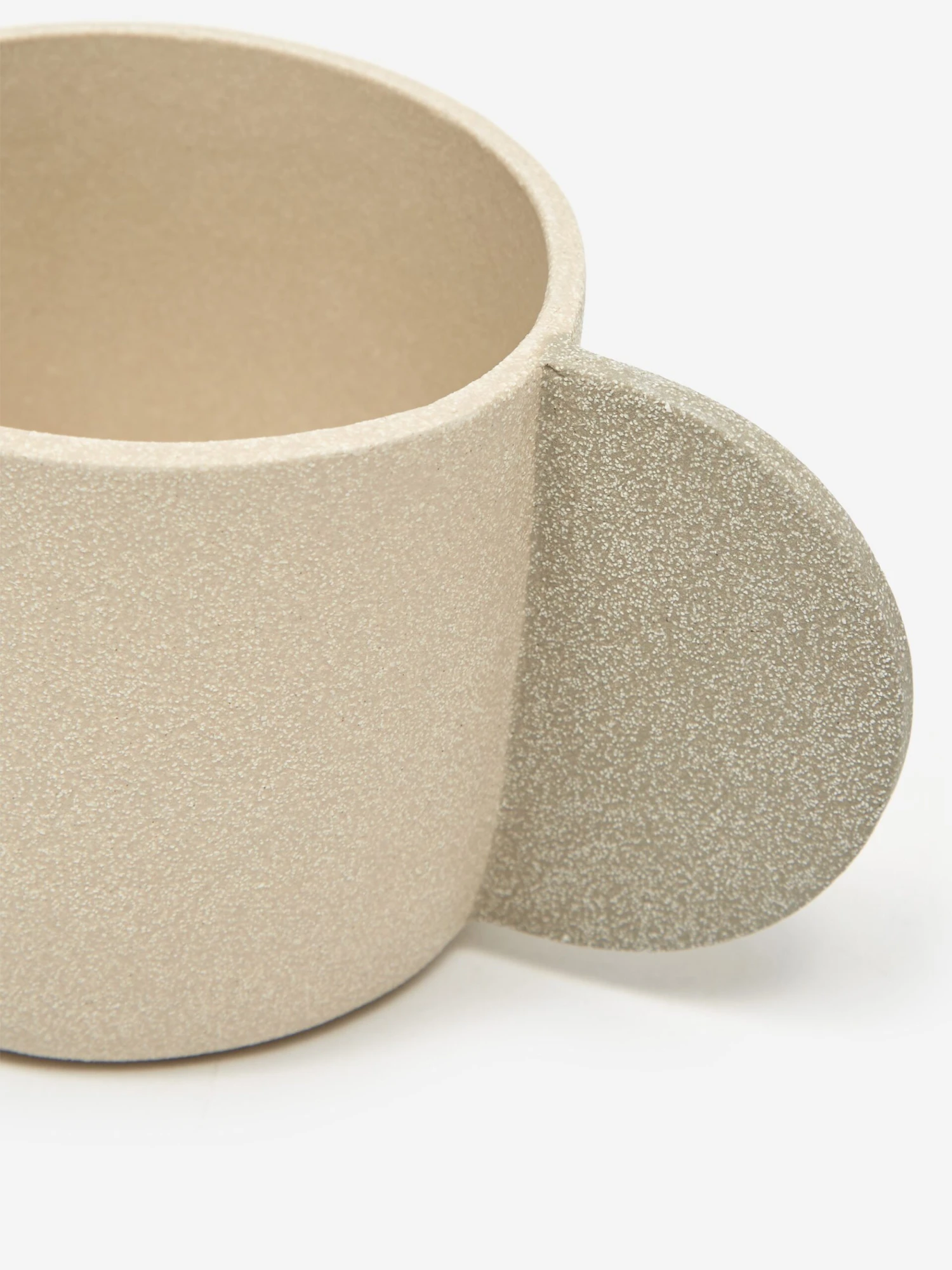 Brutes Ceramic Handmade Large Wide Mug - Sand 2 Brutes Ceramic Handmade Large Wide Mug - Sand - Image 2