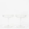 Ferm LIVING Ripple Champagne Saucer - Set Of 2 - Clear