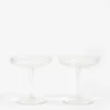 Ferm LIVING Ripple Champagne Saucer - Set Of 2 - Clear