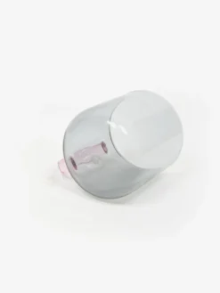 HAY Borosilicate Mug Set Of 2 - Light Grey With Pink Handle -Fine Household Products HAY BOROSILICATE MUG SET OF 2 LIGHT GREY WITH PINK HANDLE AW23 GOODHOOD 4 scaled