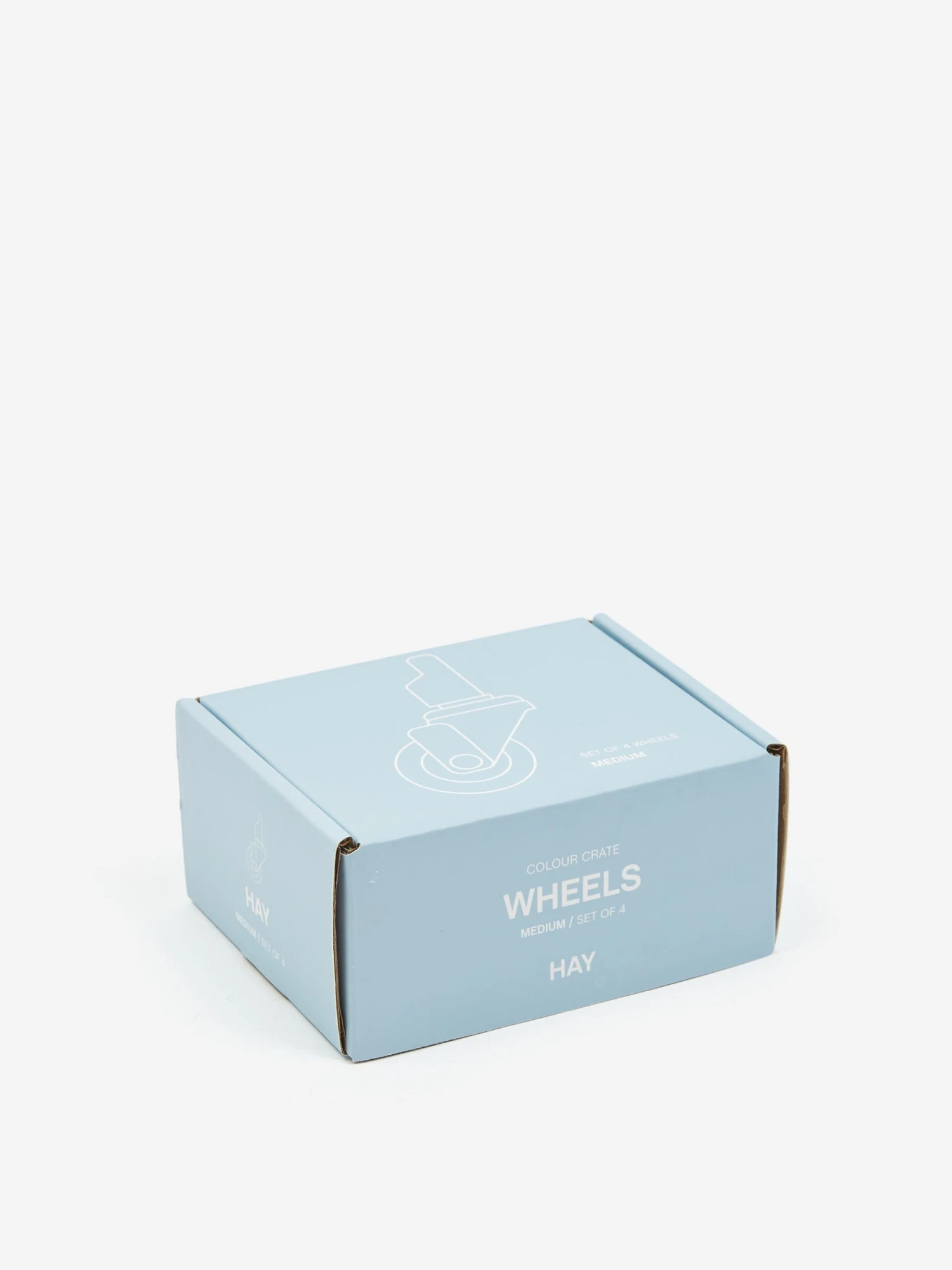HAY Colour Crate Wheels Medium - Set Of 4 - Grey 4 HAY Colour Crate Wheels Medium - Set Of 4 - Grey - Image 4