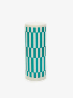 HAY Column Candle Large - Light Grey And Green