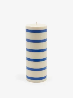 HAY Column Candle - Large - Off-White And Blue