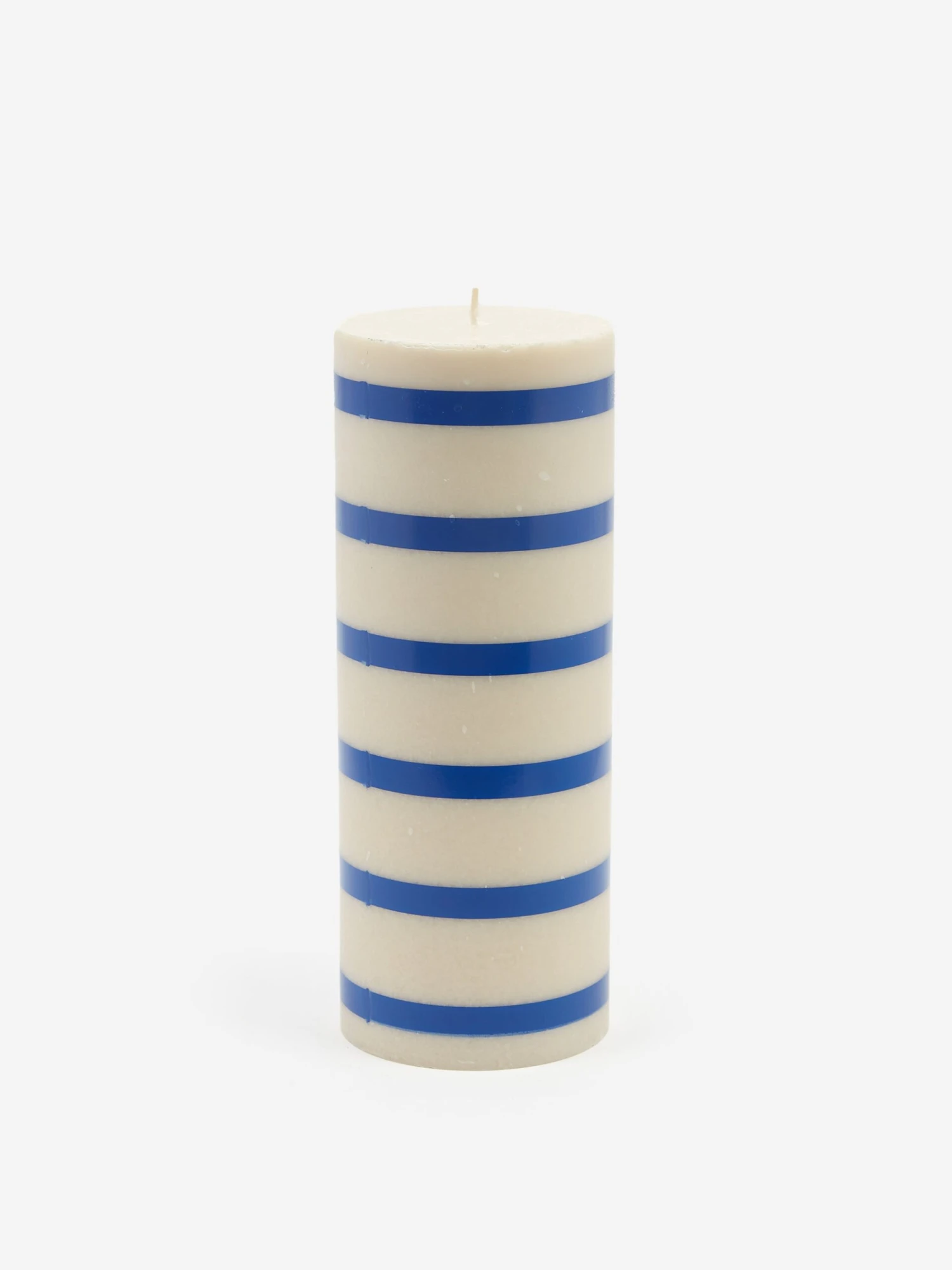 HAY Column Candle - Large - Off-White And Blue 1 HAY Column Candle - Large - Off-White And Blue