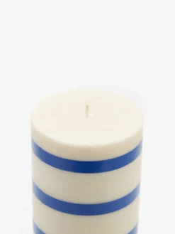 HAY Column Candle - Large - Off-White And Blue -Fine Household Products HAY COLUMN CANDLE LARGE OFF WHITE AND BLUE AW23 GOODHOOD 2 scaled