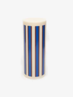 HAY Column Candle Large - Off White, Brown And Blue