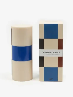 HAY Column Candle - Large - Off-White, Brown, Black And Blue -Fine Household Products HAY COLUMN CANDLE LARGE OFF WHITE BROWN BLACK AND BLUE AW23 GOODHOOD 4 scaled