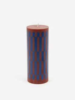 HAY Column Candle - Medium - Brown And Blue