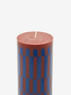 HAY Column Candle - Medium - Brown And Blue 6 HAY Column Candle - Medium - Brown And Blue -Fine Household Products HAY COLUMN CANDLE MEDIUM BROWN AND BLUE AW23 GOODHOOD 2