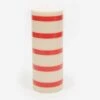 HAY Column Candle Medium - Off White And Red