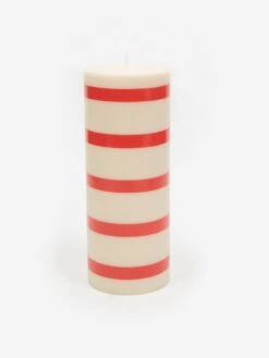 HAY Column Candle Medium - Off White And Red