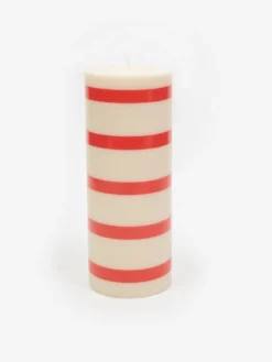 HAY Column Candle Medium - Off White And Red