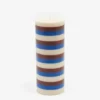 HAY Column Candle - Medium - Off-White, Brown And Blue