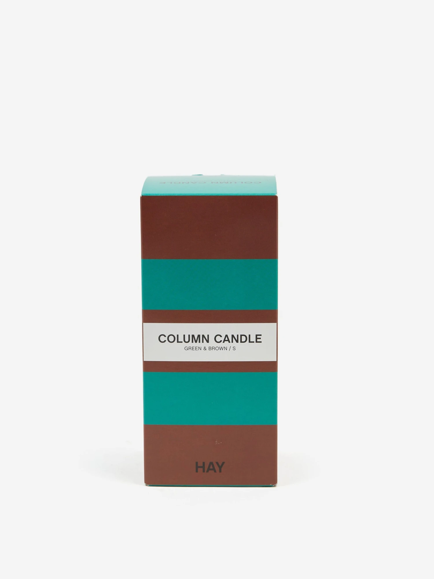 HAY Column Candle - Small - Green And Brown 2 HAY Column Candle - Small - Green And Brown - Image 2