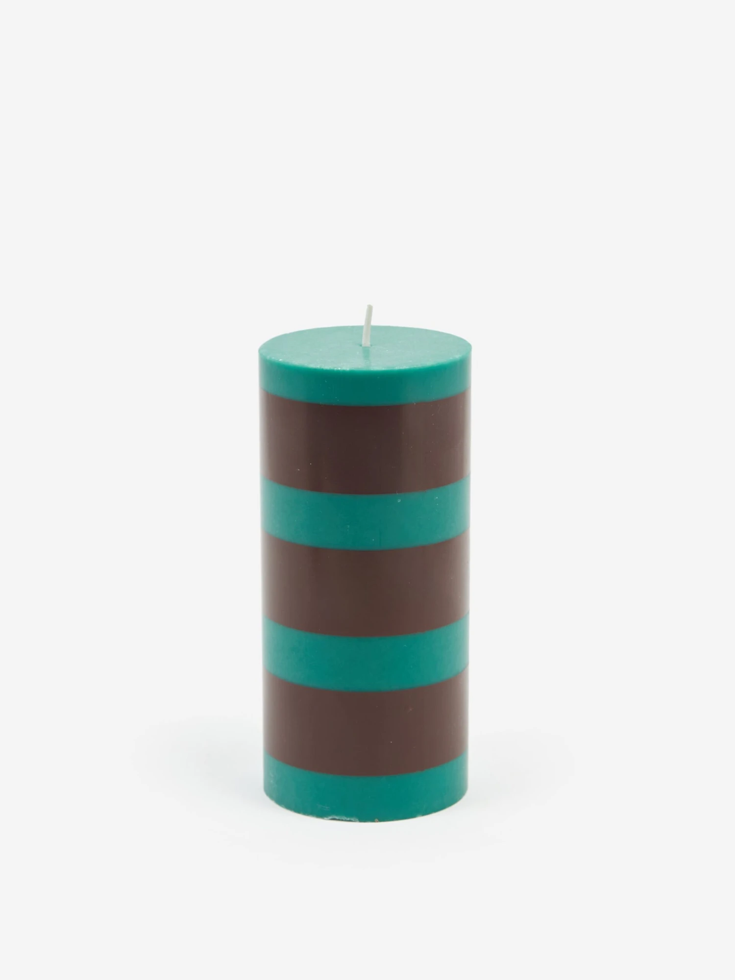 HAY Column Candle - Small - Green And Brown 1 HAY Column Candle - Small - Green And Brown
