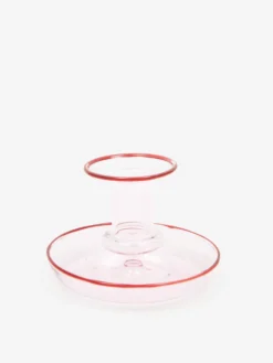 HAY Flare Glass Candleholder - Pink