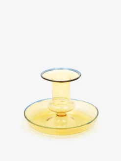 HAY Flare Glass Candleholder - Yellow