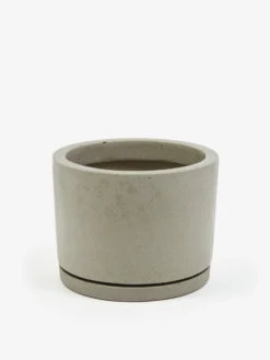 HAY Plant Pot With Saucer - Large - Grey