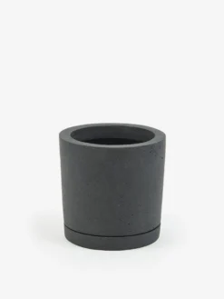 HAY Plant Pot With Saucer - Medium - Black