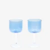 HAY Tint Wine Glass Set Of 2 - Blue And Clear
