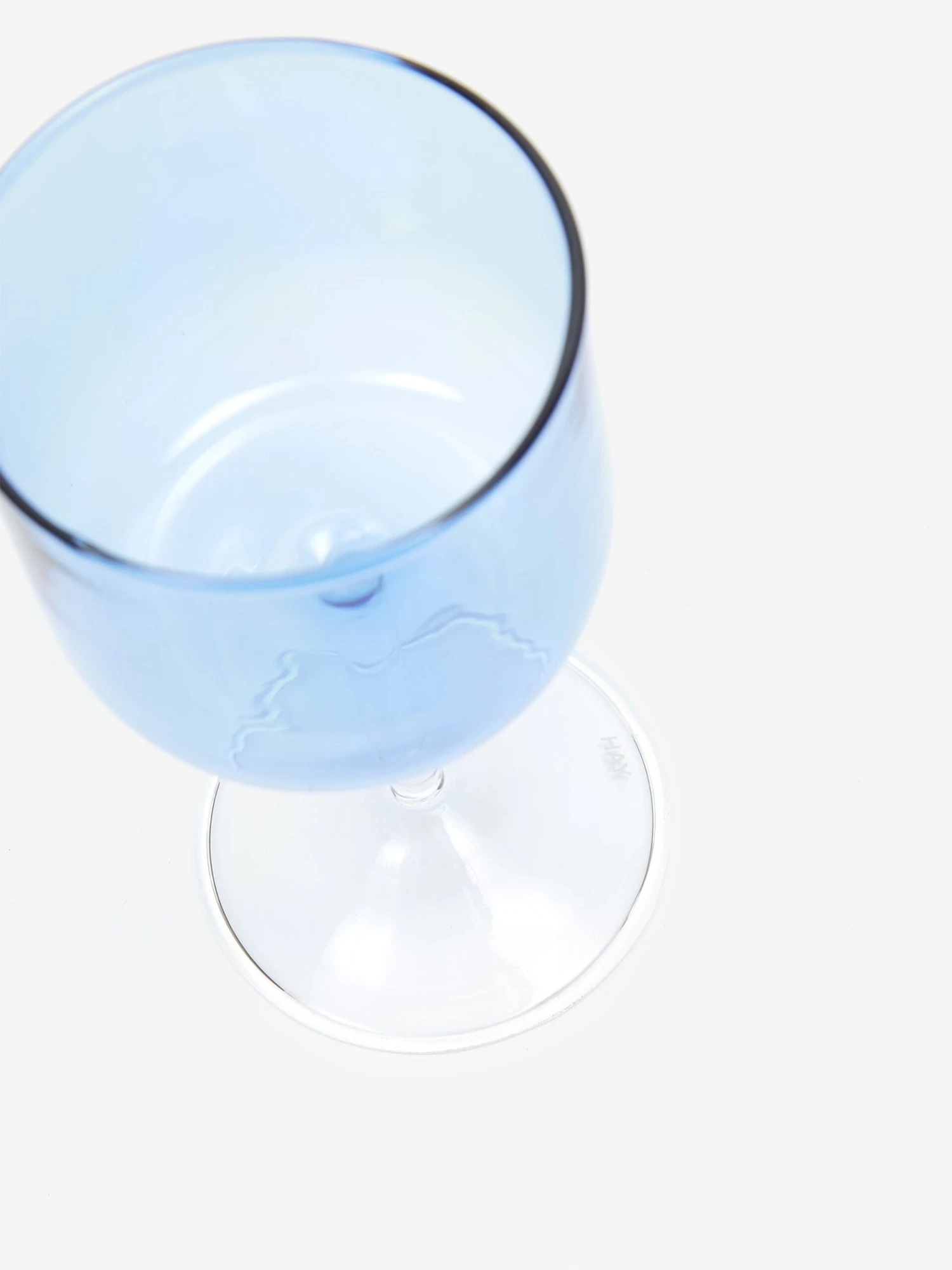 HAY Tint Wine Glass Set Of 2 - Blue And Clear 2 HAY Tint Wine Glass Set Of 2 - Blue And Clear - Image 2