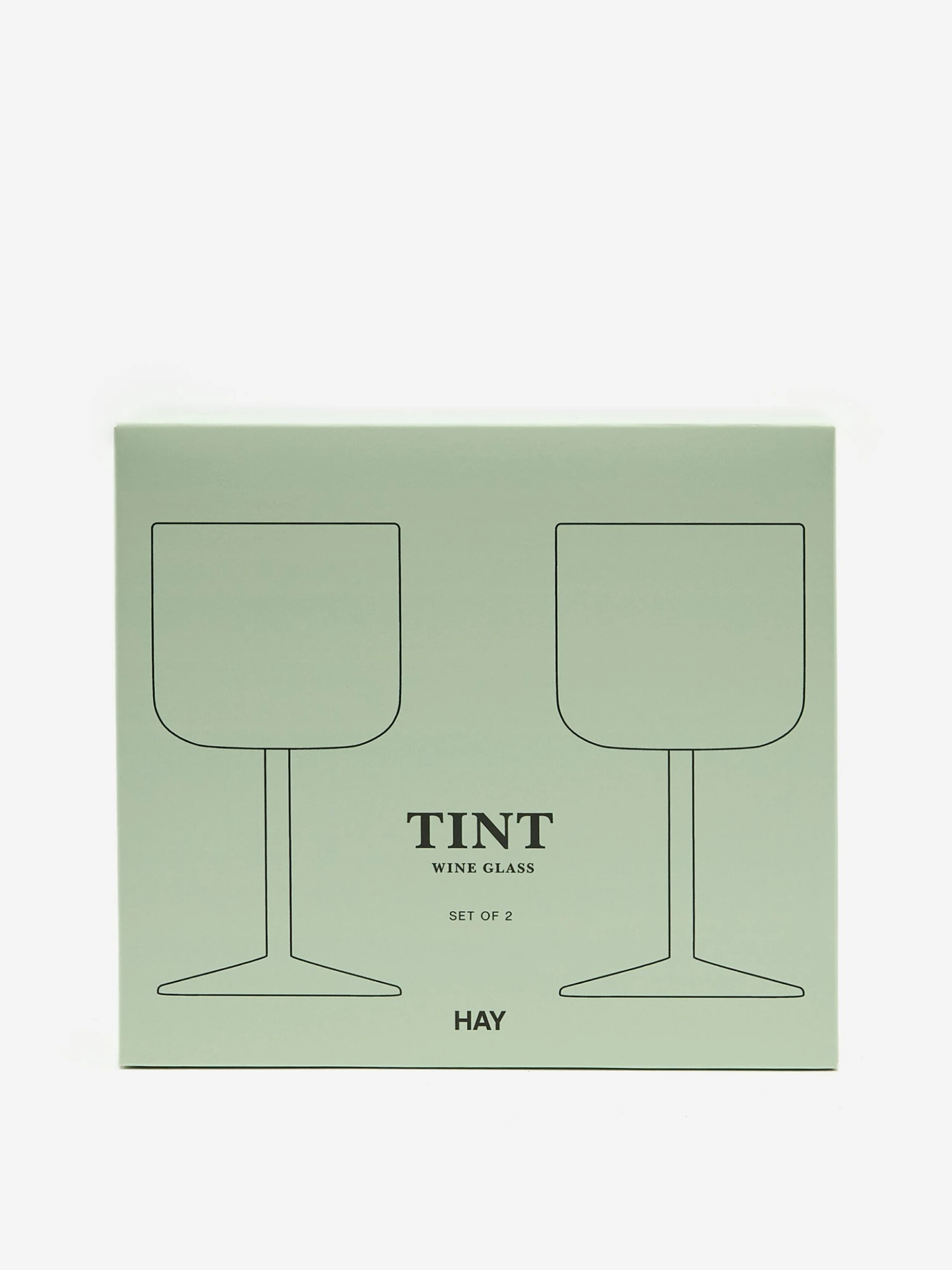 HAY Tint Wine Glass Set Of 2 - Green And Pink 4 HAY Tint Wine Glass Set Of 2 - Green And Pink - Image 4