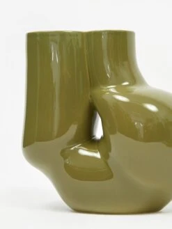 Hay W&S Chubby Vase - Olive Green -Fine Household Products HAY W S CHUBBY VASE OLIVE GREEN AW20 GOODHOOD 0091