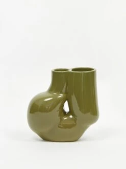 Hay W&S Chubby Vase - Olive Green -Fine Household Products HAY W S CHUBBY VASE OLIVE GREEN AW20 GOODHOOD 0093 371688ef 5d70 4514 bc3c c5a8f68ae7c5