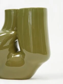Hay W&S Chubby Vase - Olive Green -Fine Household Products HAY W S CHUBBY VASE OLIVE GREEN AW20 GOODHOOD 0094