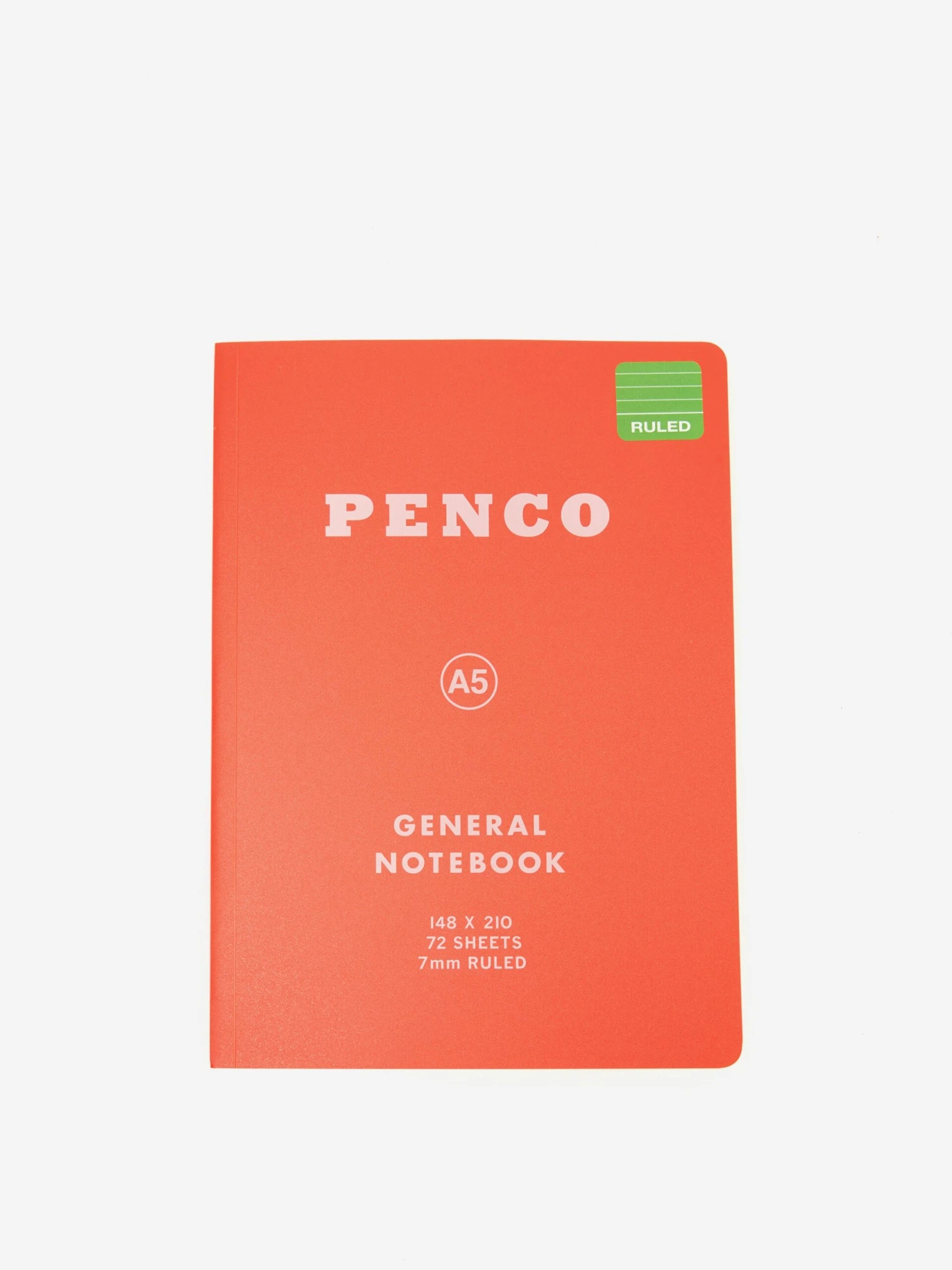 Hightide Penco Soft PP Notebook Ruled A5 - Red 1 Hightide Penco Soft PP Notebook Ruled A5 - Red