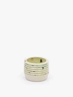 Liam Owen Lichen Glaze Handmade Egg Cup - Green