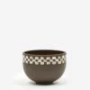 Mellow Incense Bowl Medium - Dark Brown Half Check Outside