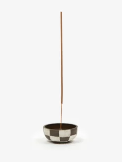 Mellow Incense Bowl Small - Dark Brown Check Outside -Fine Household Products MELLOW INCENSE BOWL SMALL DARK BROWN CHECK OUTSIDE SS21 GOODHOOD 64398 69b6fb55 c712 4ef9 8365 7d26909ad280 scaled